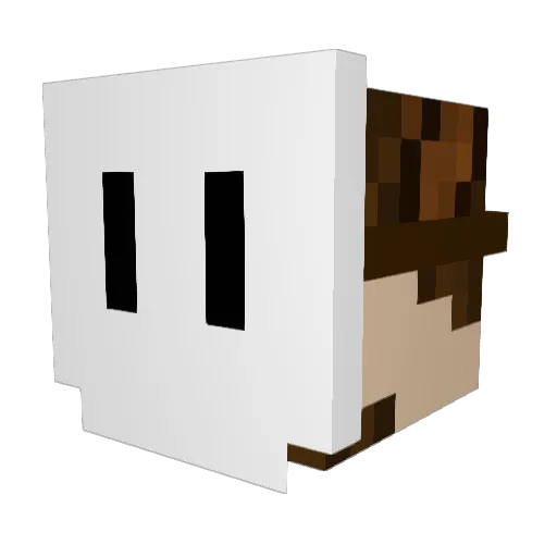 Iamjustjon Minecraft avatar head, 3D render