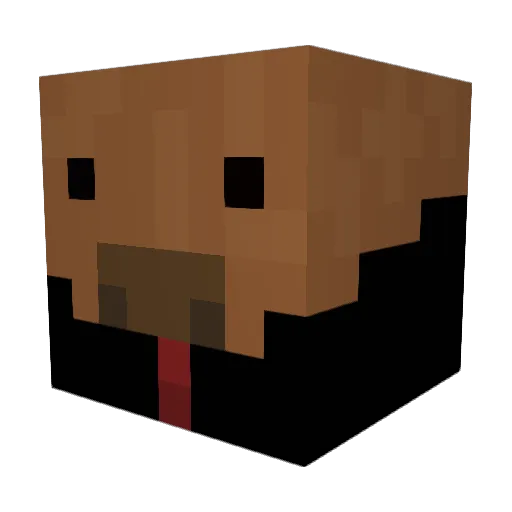 Iammpa Minecraft avatar head, 3D render