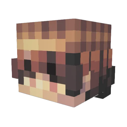 Iamslop Minecraft avatar head, 3D render