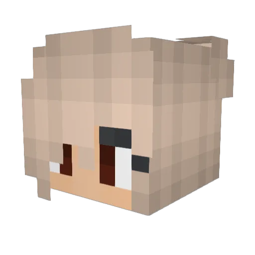 Iamspoon Minecraft avatar head, 3D render