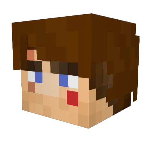Iamsusaboi Minecraft avatar head, 3D render