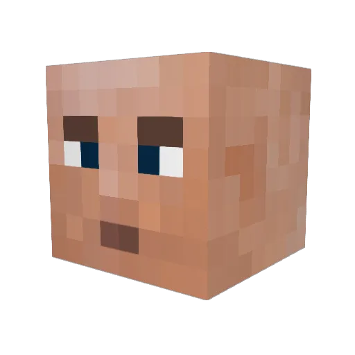 Iamvoxi Minecraft avatar head, 3D render