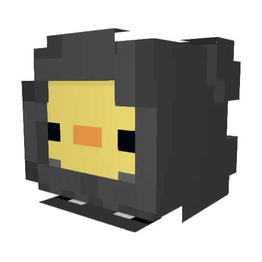 IamxDucky Minecraft avatar head, 3D render