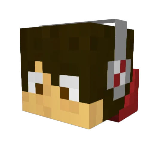 Iamyurmastur Minecraft avatar head, 3D render