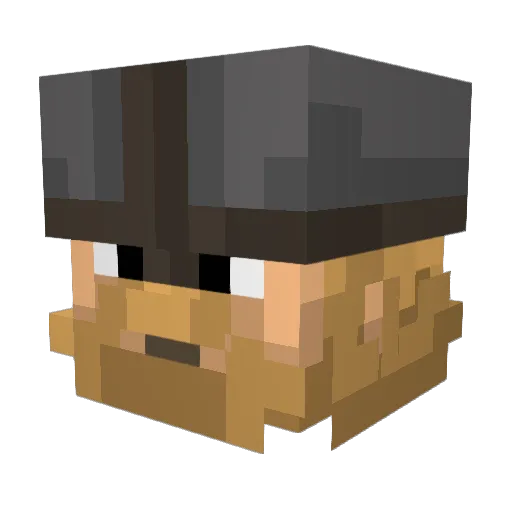 Ian25 Minecraft avatar head, 3D render