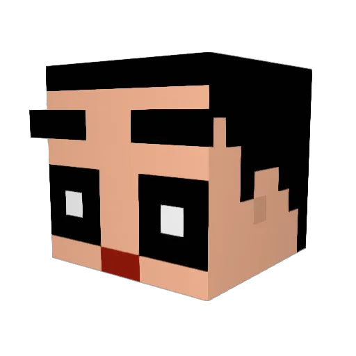 Ian9321 Minecraft avatar head, 3D render