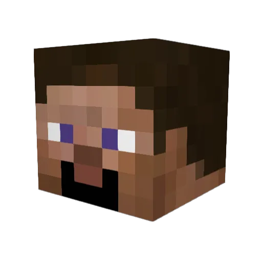 Ian977M Minecraft avatar head, 3D render