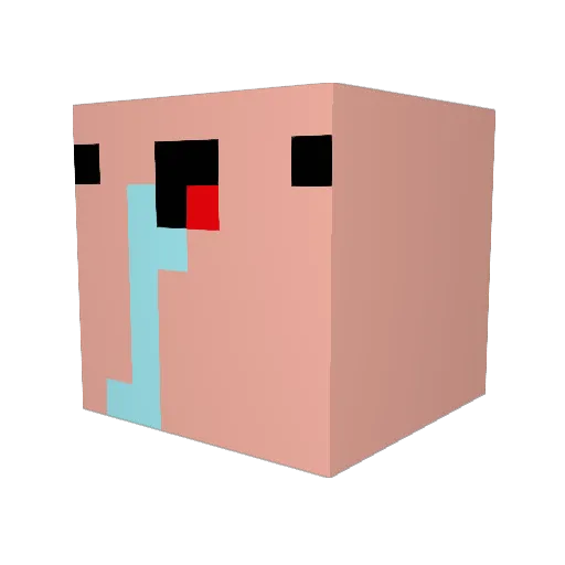 IanCon02 Minecraft avatar head, 3D render