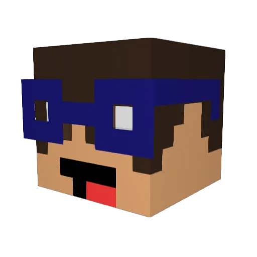 IanDrad Minecraft avatar head, 3D render