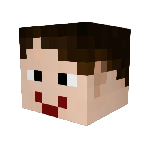 IanHarlow Minecraft avatar head, 3D render