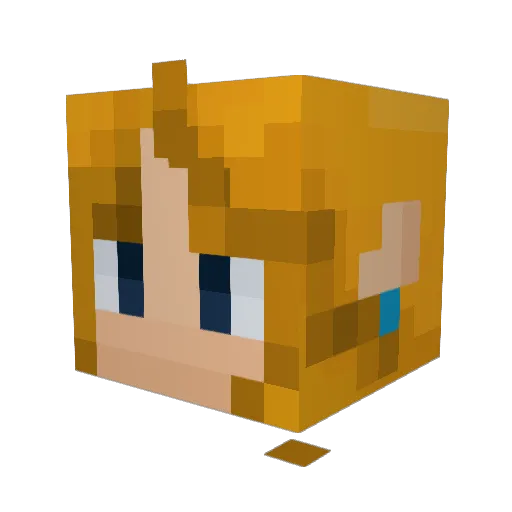 IanIsDeadInside Minecraft avatar head, 3D render