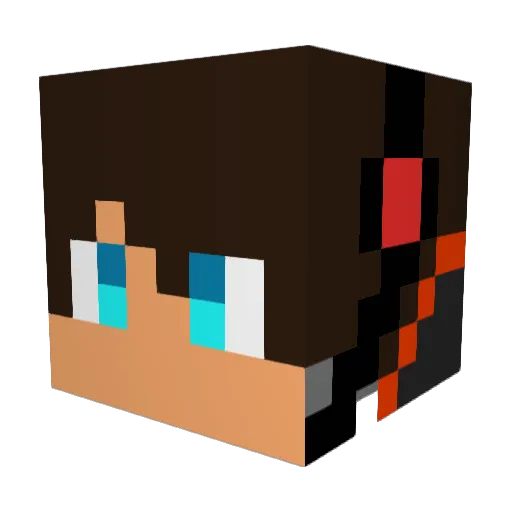 IanJava Minecraft avatar head, 3D render