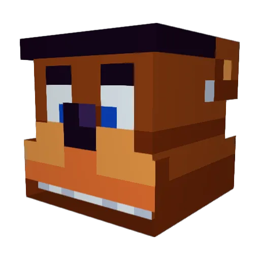 IanMusic Minecraft avatar head, 3D render