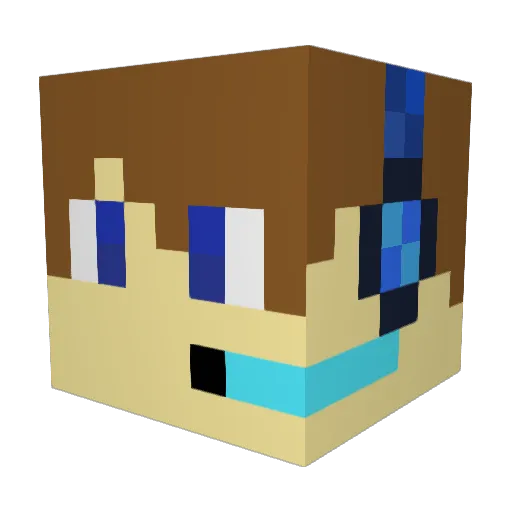 Ian_Bien_Boo Minecraft avatar head, 3D render