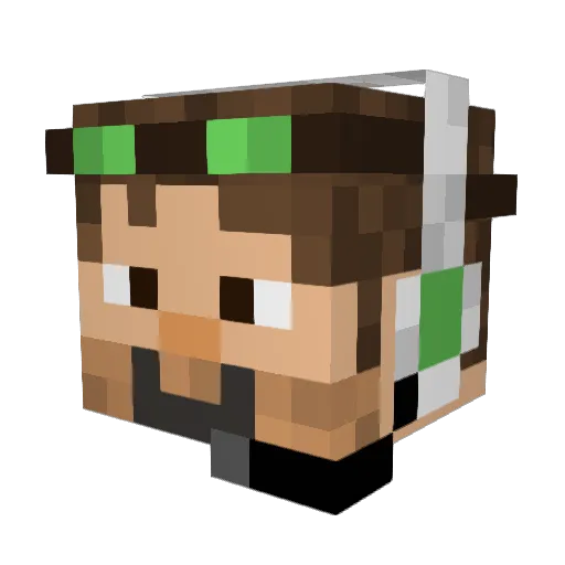 Ian_Randomonium Minecraft avatar head, 3D render
