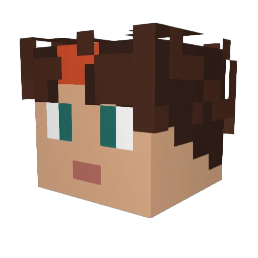 Ianisemo Minecraft avatar head, 3D render