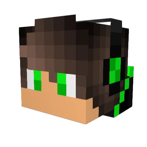 Ianjw Minecraft avatar head, 3D render