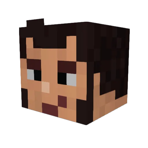 Iankid Minecraft avatar head, 3D render