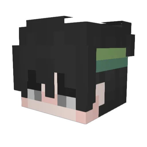 IannXxX Minecraft avatar head, 3D render