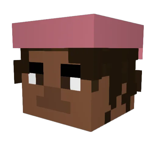 Ianpsz Minecraft avatar head, 3D render