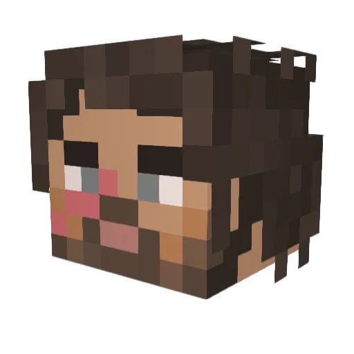 Ianua_YT Minecraft avatar head, 3D render