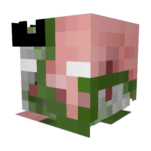 Ianyoda Minecraft avatar head, 3D render