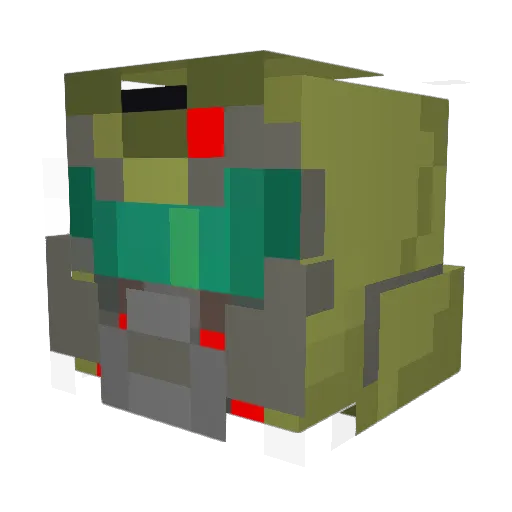 Iaolm Minecraft avatar head, 3D render