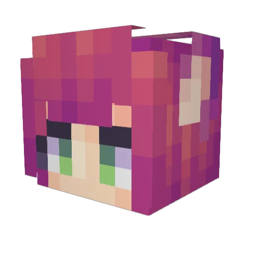 IaraxD Minecraft avatar head, 3D render