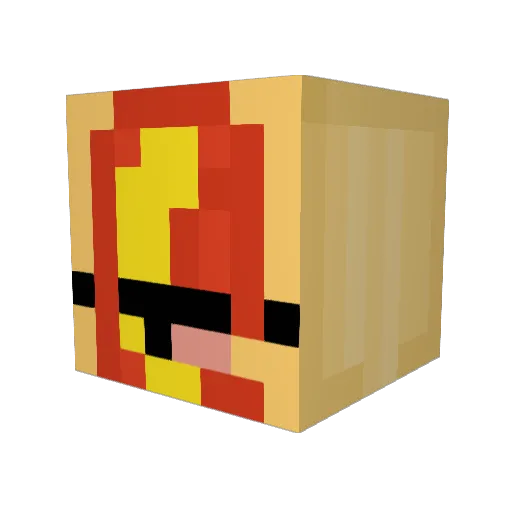 IaronATL Minecraft avatar head, 3D render