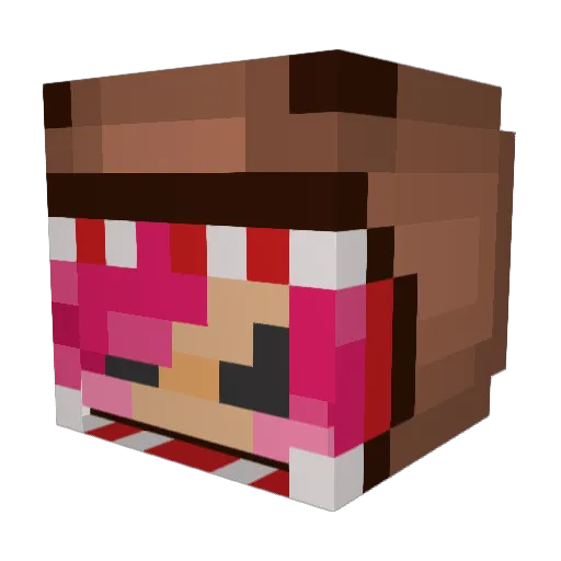 Iateasock Minecraft avatar head, 3D render