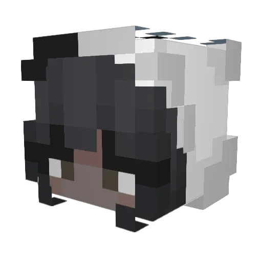Iavish Minecraft avatar head, 3D render