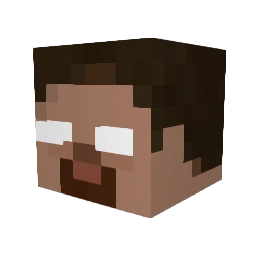Iaysx Minecraft avatar head, 3D render
