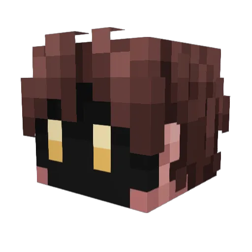 Ib_Happy Minecraft avatar head, 3D render