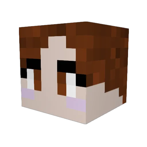 Iba80 Minecraft avatar head, 3D render