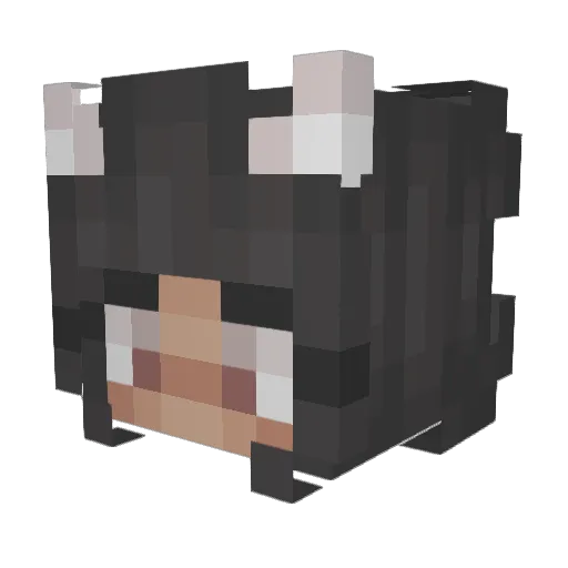 IbaQu Minecraft avatar head, 3D render