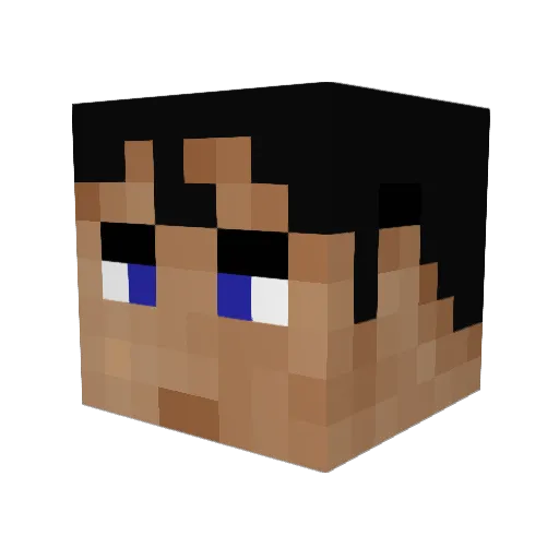 Ibaair Minecraft avatar head, 3D render