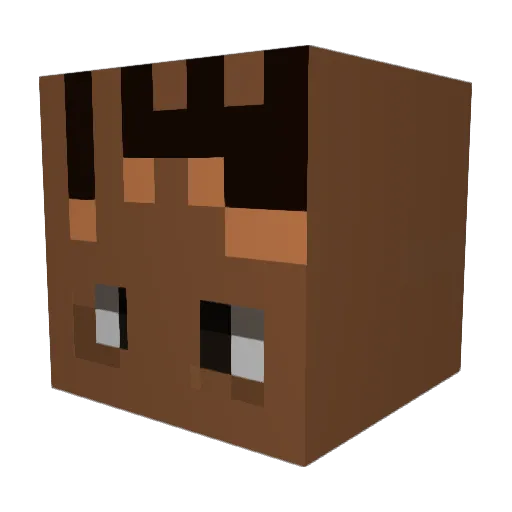 Ibaivio Minecraft avatar head, 3D render