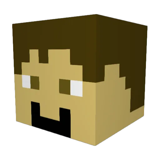 Ibattleu Minecraft avatar head, 3D render