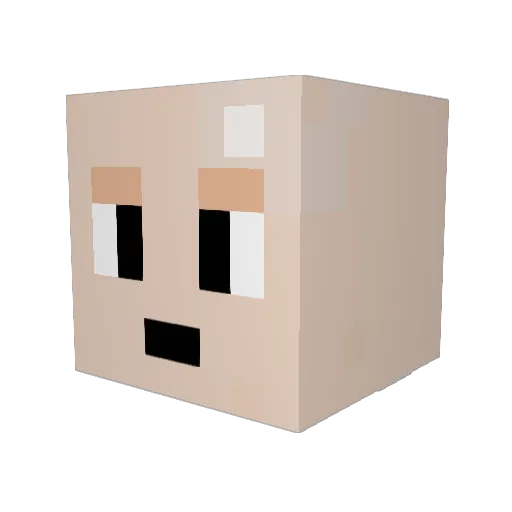 IbbeObama Minecraft avatar head, 3D render
