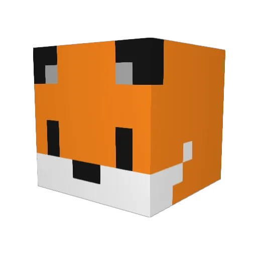 Ibbnog Minecraft avatar head, 3D render