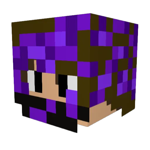 IbbyA12 Minecraft avatar head, 3D render