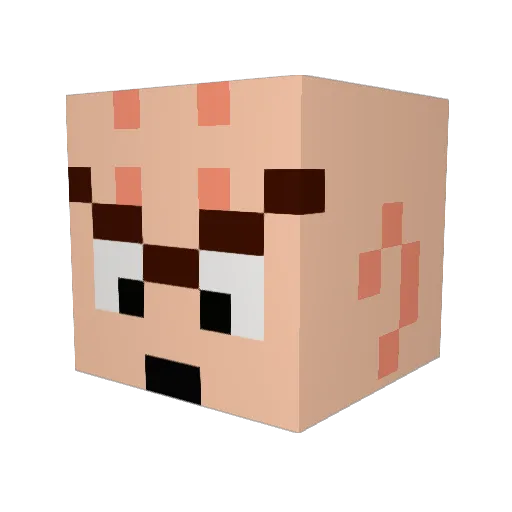 IbeSek Minecraft avatar head, 3D render