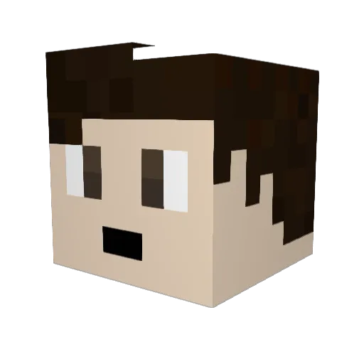 Ibeni10 Minecraft avatar head, 3D render