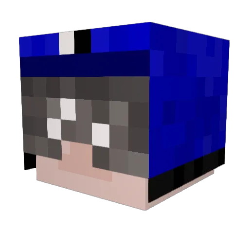 IbiYT Minecraft avatar head, 3D render