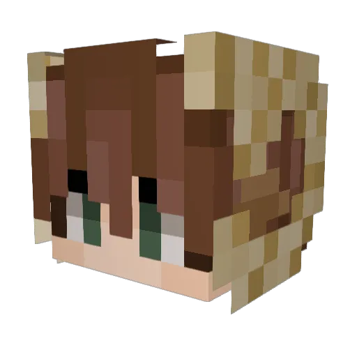 IbianTV Minecraft avatar head, 3D render