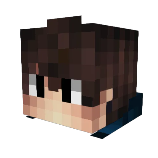 Ibimdo Minecraft avatar head, 3D render