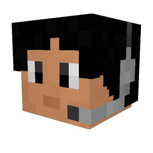 Ibki Minecraft avatar head, 3D render