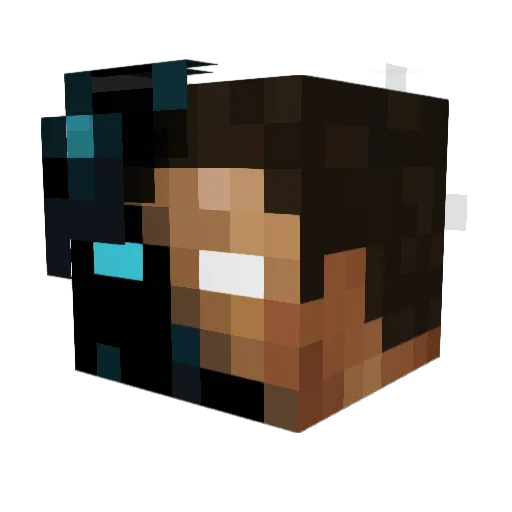 Ibleam Minecraft avatar head, 3D render