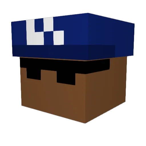 IboInParis Minecraft avatar head, 3D render