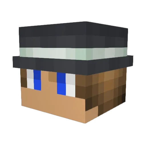 Ibos Minecraft avatar head, 3D render